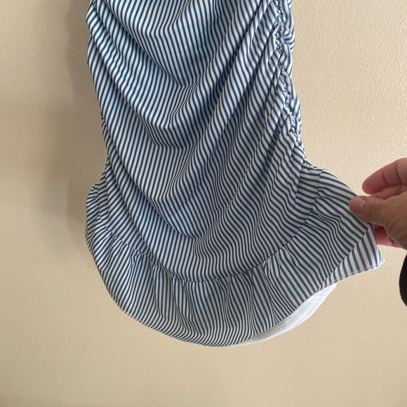 Edikted Blue and White Striped Kids Pencil Dress - Picture 3 of 8